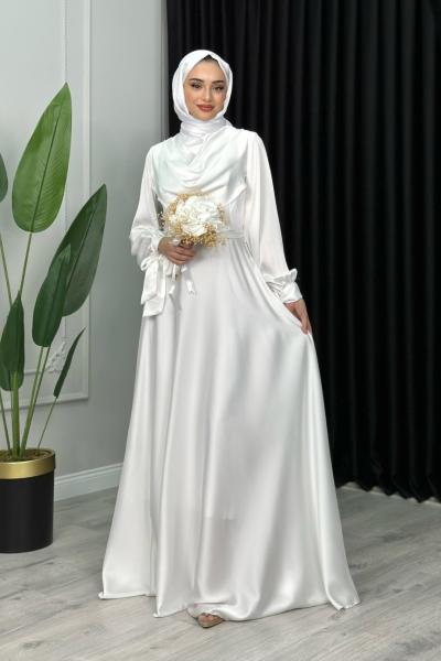 Helen Abiye Tesettür Beyaz