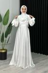 Helen Abiye Tesettür Beyaz