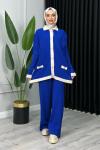Mavi Triko Pantolonlu Takım Mavi