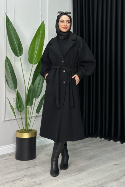 Bihter Kaşe Kaban Siyah