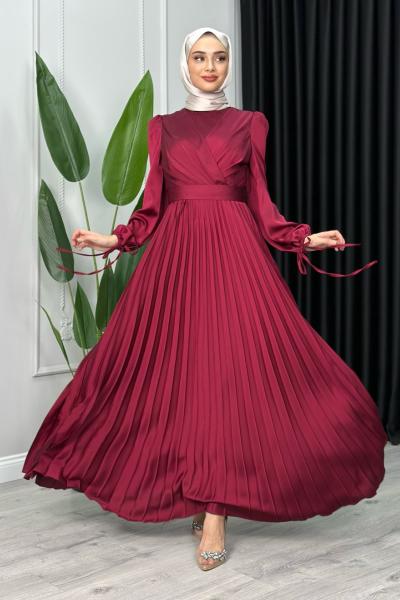 Vera Saten Abiye Bordo