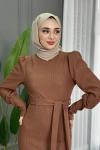 Oya Elbise Kahverengi