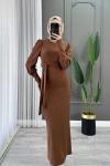 Oya Elbise Kahverengi