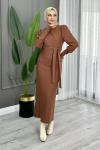 Oya Elbise Kahverengi