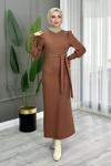 Oya Elbise Kahverengi
