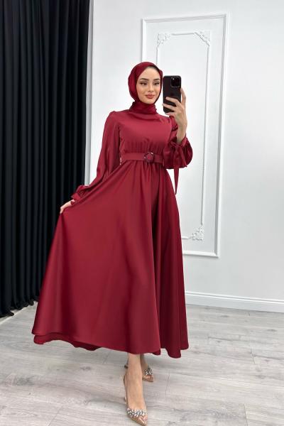 Sevgi Abiye Tesettür Bordo