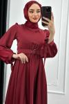 Sevgi Abiye Tesettür Bordo