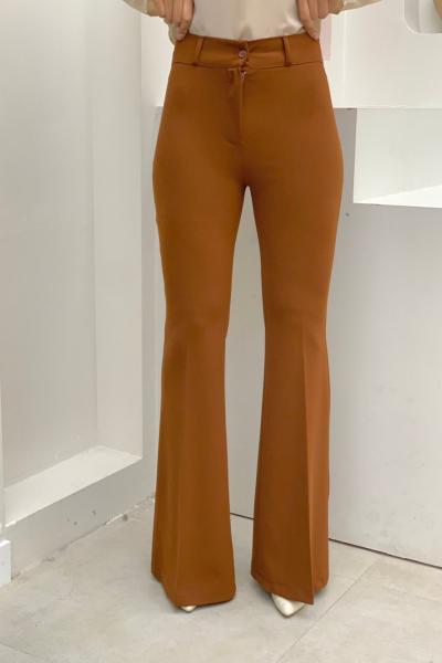 HAZAL İSPANYOL PAÇA PANTOLON Taba