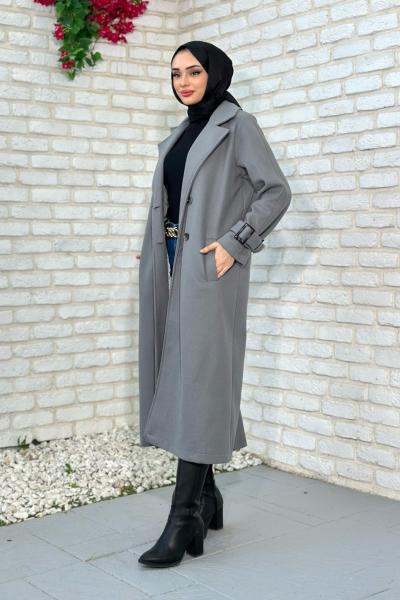 Rüya Kaşe Kaban Gri