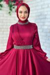 Alis Abiye Tesettür Bordo
