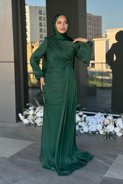 Aliye Tesettür Abiye Zümrüt