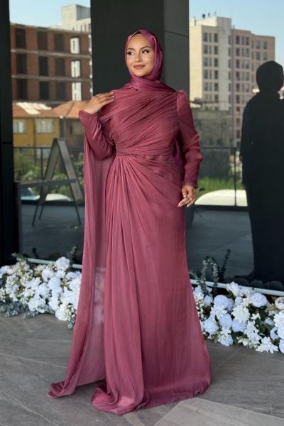 Almina Tesettür Abiye Gül