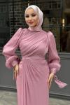 Asuman tesettür abiye Pembe