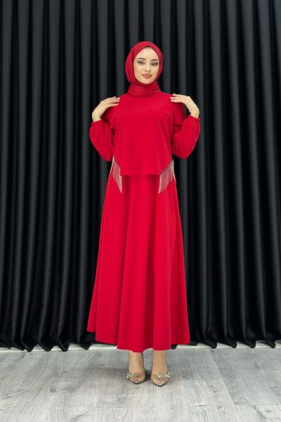 Asya etekli takım Kırmızı