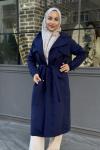 Aylin Rüzgarlıklı Trençkot Lacivert