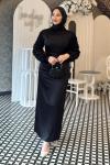 Azra Tesettür Elbise Siyah