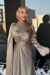 Beyza Tesettür Abiye Vizon