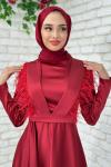 Diana Abiye Tesettür Bordo