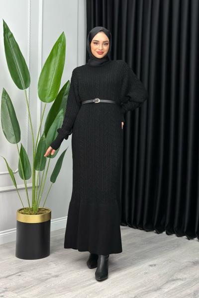 Ebrar Triko Tesettür Siyah