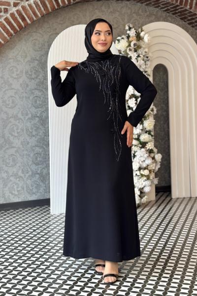 Elvan  Tesettür Abiye Siyah