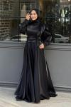 Emel Tesettür Abiye Siyah