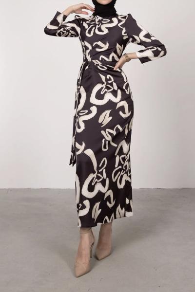 Feraye Abiye Tesettür  Siyah