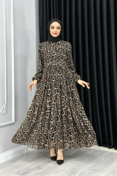 FERİDE LEOPAR Siyah Kahverengi