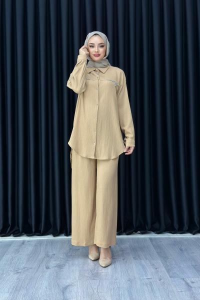 FEYZA PANTOLONLU TAKIM Sütlü Kahve