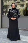 Gülsüm Tesettür Abiye Siyah