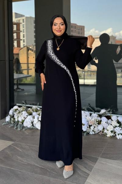 Hazan Tesettür Abiye Siyah