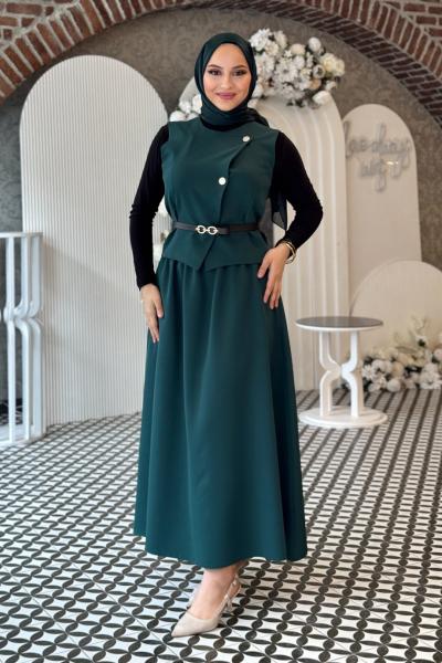 Hümeysa Tesettür Takım Zümrüt