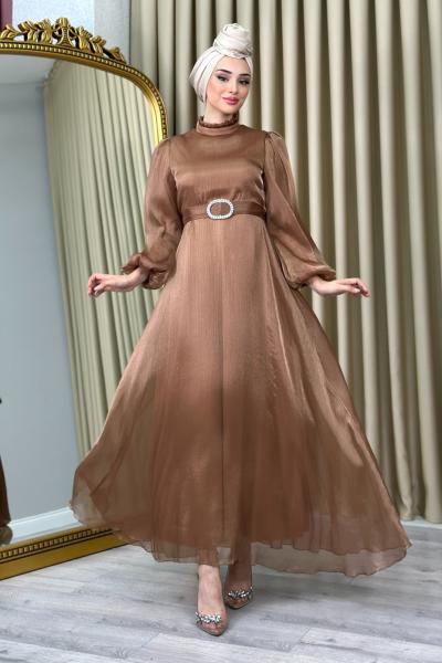 İlayda Abiye Kahverengi