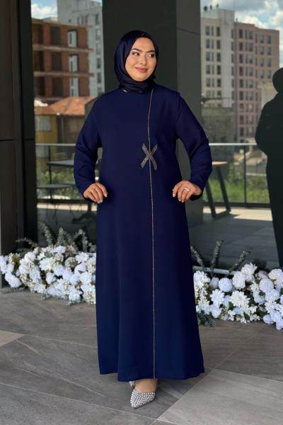 Irmak Tesettür Abiye Lacivert