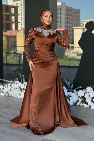 Işıltı Tesettür Abiye Tarçın