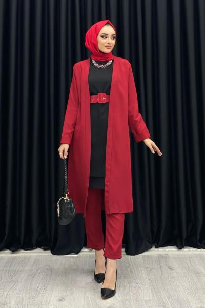 KADER CEKET PANTOLON TAKIM Bordo