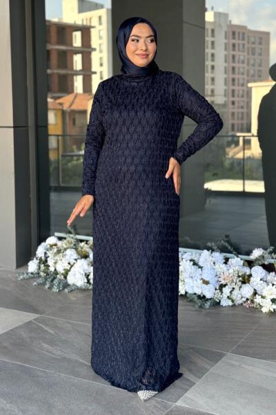Kardelen Tesettür Abiye Lacivert
