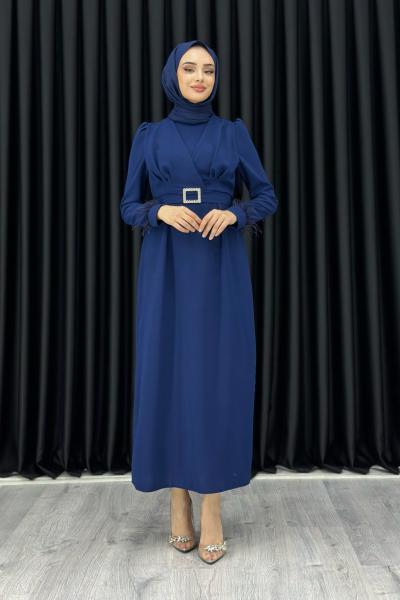 KEVSER ELBİSE Lacivert
