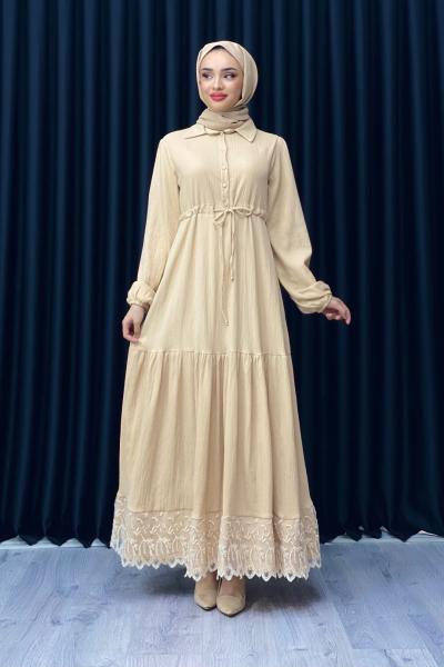 LAMİA ELBİSE Bej