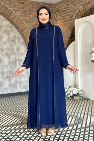 Makbule ABiye Lacivert