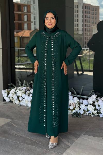 Melodi Tesettür Abiye Zümrüt