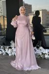 Narin Tesettür Abiye Pembe
