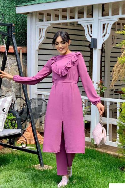 NESLİHAN PANTOLONLU TAKIM Lila