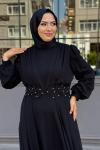Neslişah Tesettür Abiye Siyah