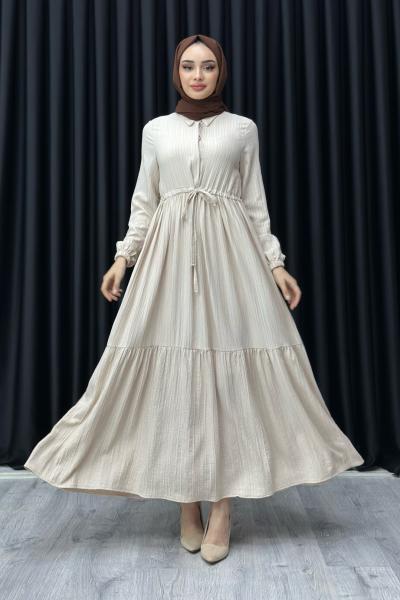 NİLDA ELBİSE Taş Rengi