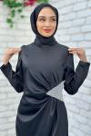 Nişantaşı Abiye Tesettür Siyah