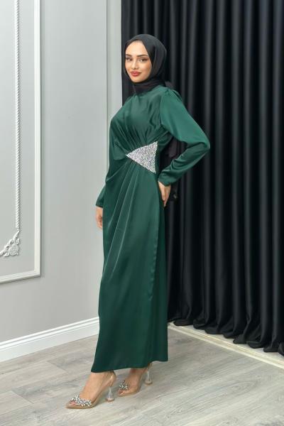 Nişantaşı Abiye Tesettür Zümrüt