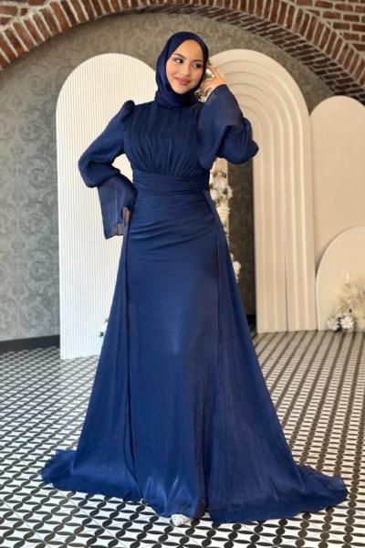 Öykü Tesettür Abiye Lacivert