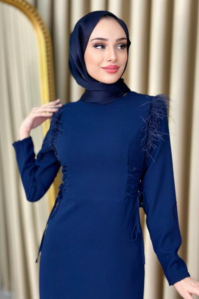 Perla Elbise Lacivert