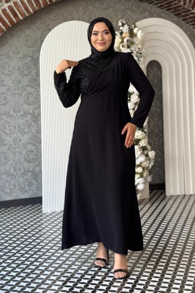 Rana Tesettür Abiye Siyah