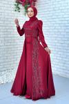 Rose Abiye Tesettür  Bordo